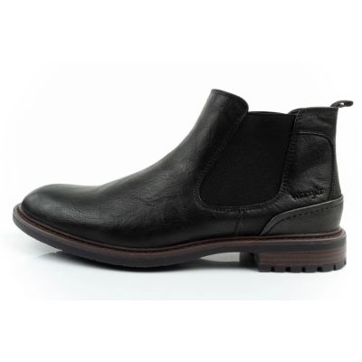 2. Wrangler Randy Herren Schuhe Chelsea Boots elegant modisch Slip-On Schwarz