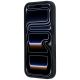 5. BMW M Kevlar Blue Print Ring Metal Logo MagSafe Hülle für iPhone 18 Pro Max / 17 Pro Max - Schwarz