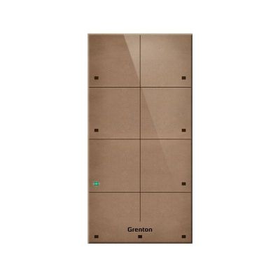 Grenton Touchpanel / 8 Touchfelder / TF-Bus / leichte Front aus Naturleder