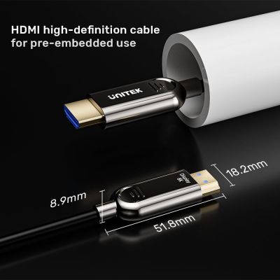 8. UNITEK Optisches Kabel HDMI 2.1 Aktives optisches Kabel 8K / 4K 144Hz 15M