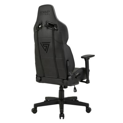 6. SENSE7 Sentinel Gaming-Stuhl, gepolsterter Sitz, Schwarz/Grau