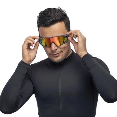 4. Rockbros 10134PL Polarisierte Fahrradbrille - Blau und Pink