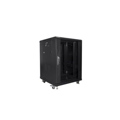 5. Lanberg FF01-6615-12B Rack-Schrank (15 HE; 19 Zoll; 848 mm / 600 mm / 600 mm; Standgerät; Glas; 800 kg; schwarz)