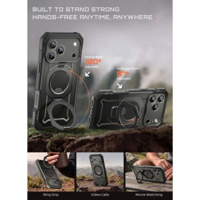 8. Supcase Grip Pro Mag MagSafe Hülle für iPhone 18 Pro / 17 Pro - Schwarz