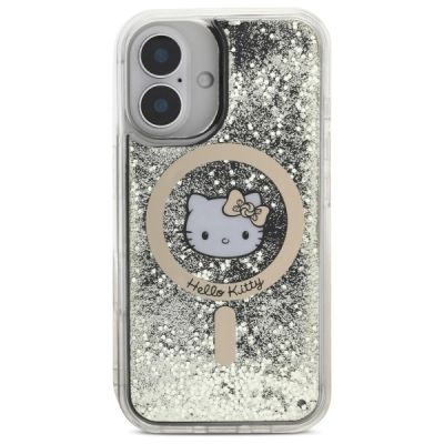 3. Hello Kitty Liquid Glitter Fever MagSafe Hülle für iPhone 16 – Gold