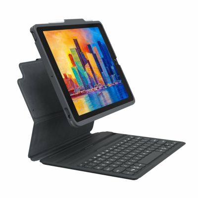 ZAGG Keyboard Pro Keys – Hülle mit Tastatur und Apple Pencil-Halterung für iPad 10,9" 10G / 11" (A16) (schwarz/grau)