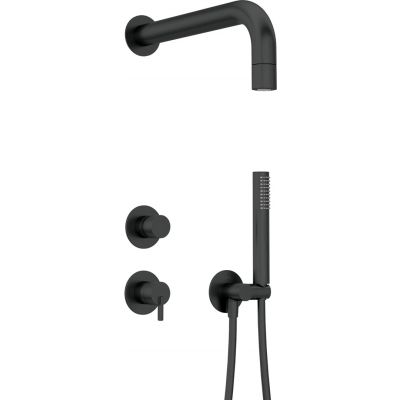 Deante Silia NQSN9XK Unterputz-Montageset, schwarz