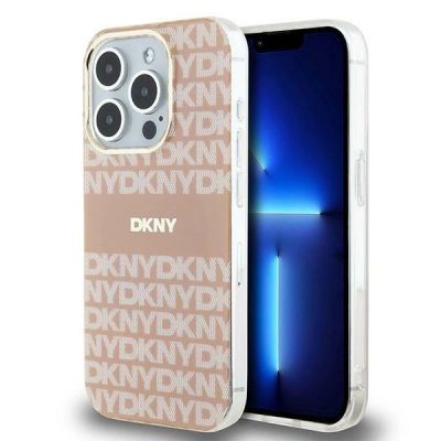 DKNY IML Mono & Stripe MagSafe Hülle für iPhone 13 Pro / 13 – Rosa