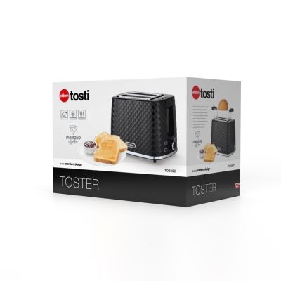 8. ELDOM TOSTER TO280C TOSTI 780 W, stufenlose Leistungsregelung, 7 Leistungsstufen, Schwarz