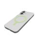 9. Puro Lite Mag TPU+PC Hülle kompatibel mit MagSafe für iPhone 17 - Transparent mit grünem Ring