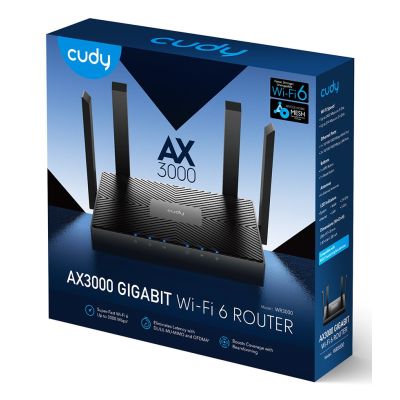 6. CUDY WR3000 LAN Gigabit AX3000 WiFi 6 Mesh-Router