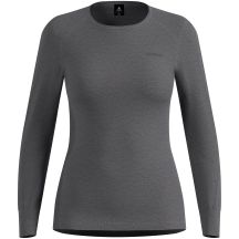 Odlo ACTIVE WARM BL TOP Damen-Thermoshirt mit Rundhalsausschnitt und langen Ärmeln, grau, Größe M
