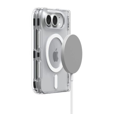 4. Spigen Ultra Hybrid Pro MagSafe Hülle für iPhone Duo – Transparent und Weiß