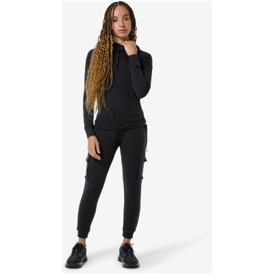 5. Damen-Longsleeve SUPER.NATURAL W FUNNEL HOODIE, schwarz