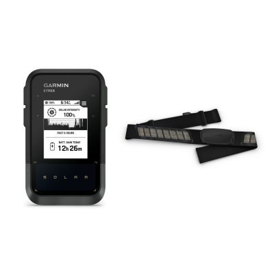 9. Garmin eTrex SE GPS Solar Schwarz/Grau + Garmin Herzfrequenzmesser Dual-Sensor
