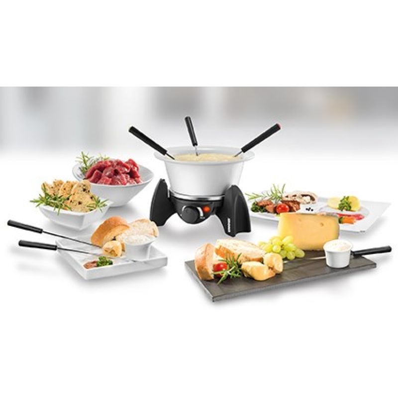 4. Elektrisches Fondue Unold 0,8 l, 6 Personen, Edelstahl