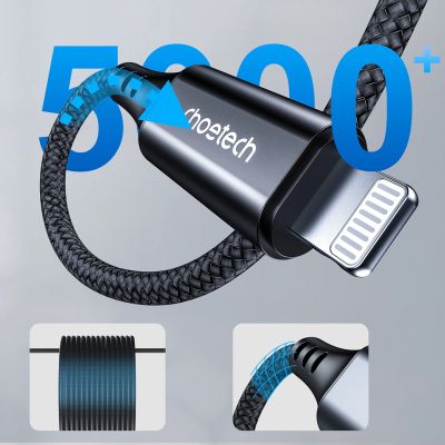 4. Choetech AUX007 Beleuchtung/Miniklinke 3,5 mm Kabel 1 m – schwarz
