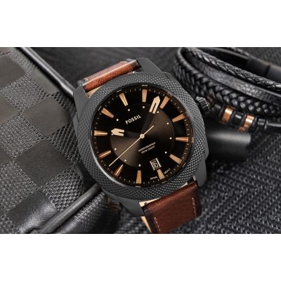 5. FOSSIL Machine FS5972 Herrenuhr + Box