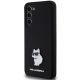 2. Karl Lagerfeld Silikon Choupette Metal Pin Hülle für Samsung Galaxy S23+ – Schwarz