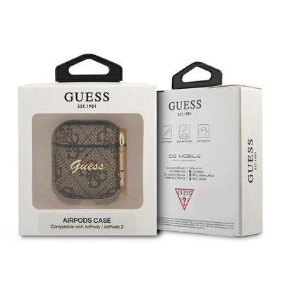 3. Guess GUA24GSMW AirPods decken braun / braun 4G Script Metal Collection ab