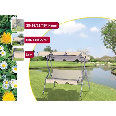 8. GARTEN- UND BALKONSCHAUKEL FÜR 3 PERSONEN, SAND