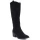 Schwarze Wildleder-Cowboystiefel mit Blockabsatz M.Daszyński SA261-6
