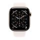 3. Apple Watch Series 11 GPS + Cellular 46mm Gold Titan Gehäuse mit hellrosa Sportarmband - M/L (MFD64ZR/A)