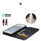 4. Dux Ducis Hivo Samsung Galaxy S25 Edge Hülle mit Klappdeckel und RFID-Schutz - Schwarz