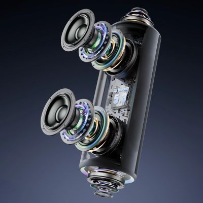 7. Dudao Y21Pro Kabelloser Lautsprecher mit RGB-Hintergrundbeleuchtung, Bluetooth 5.3 – Schwarz