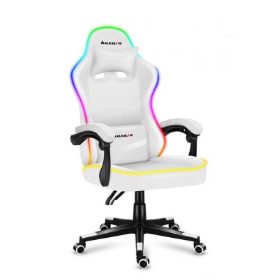 4. Huzaro Force 4.4 RGB Weißer Gaming-Stuhl