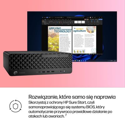 24. HP ProDesk 4 SFF G1i AI PC, Intel Core Ultra 5 225, 16 GB DDR5-SDRAM, 512 GB SSD, Windows 11 Pro, Schwarz