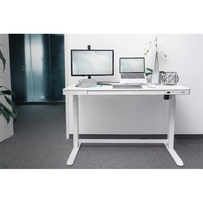 17. Digitus Schreibtisch mit elektrischer Höhenverstellung, USB-Ladestation und Schublade