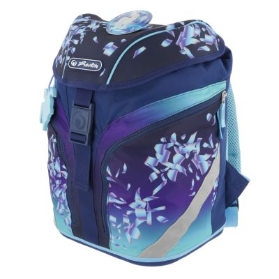 14. Herlitz SoftLight Plus Greenline Blue Ice Schulrucksack-Set Mädchen Polyester Blau, Marineblau (Marineblau)