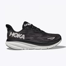 HOKA Clifton 9 Damen Laufschuhe Schwarz/Weiß (1127896-BWHT)