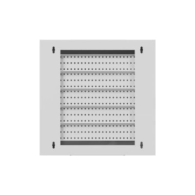 6. LANBERG TPR 10"-Installationsschrank mit Mesh-Platte 340X340X140, grau (montiert)
