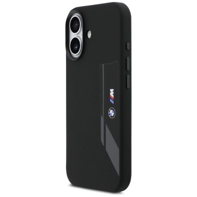 2. BMW M Silikonhülle mit vertikalem Logo und MagSafe-Funktion für iPhone 17 – Schwarz