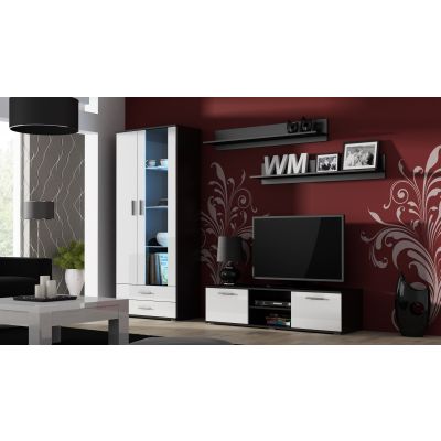 3. TV-Schrank SOHO 140 schwarz/weiß glänzend