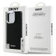 8. DKNY Plain Silver Logo MagSafe Hülle für iPhone 16 Pro – Schwarz