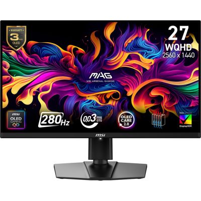 10. MSI MAG 271QP QD-OLED X28 Computermonitor 67,3 cm (26,5") 2560 x 1440 px Wide Quad HD Schwarz