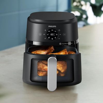 55. Philips Fritteuse der Serie 2000 NA221/00 mit einem Fassungsvermögen von 4,2 Litern (silber)