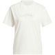 2. adidas Damen-T-Shirt mit kursivem Schriftzug-Grafikmuster, Weiß, KQ6404