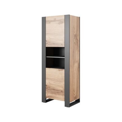 Regal WOOD 65x40x170 Wotan-Eiche + Anthrazit