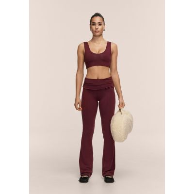 3. CASALL Sublime Folded Flare Pants, Burgundy