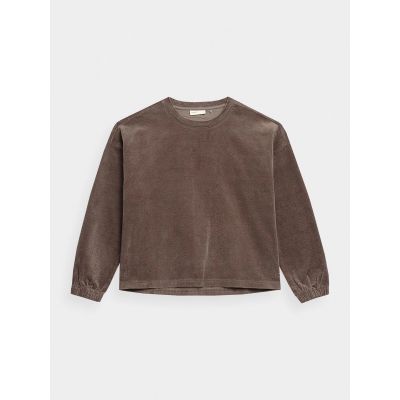 5. Damen Cord-Sweatshirt ohne Kapuze OUTHORN OTHAW22TSWSF076-80S
