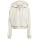 8. Damen adidas Essentials 3-Streifen French Terry Quarter-Zip Hoodie Beige JN1958