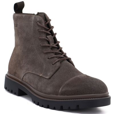 Herren-Ankle-Boots aus Leder, ungefüttert, Wildleder, braun, Big Star UU174220