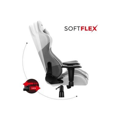 36. Huzaro Force 6.2 Gaming-Stuhl aus weißem Netzgewebe