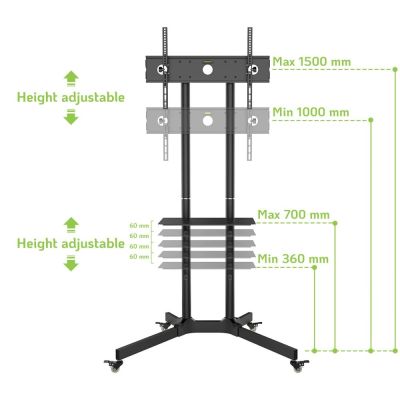 6. TECHLY MOBILER TV-STÄNDER LED/LCD 30-65 ZOLL 60KG 1