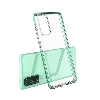 3. Spring Case Silikon Gel Handyhülle Schutzhülle für Samsung Galaxy A72 4G hellblau