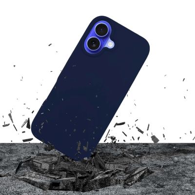 2. 3mk Silikonhülle für iPhone 16 Plus - Marineblau